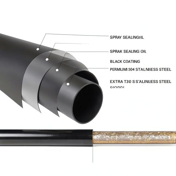 Fireplace Poker Stainless Steel Black Finish BsBsBest-2