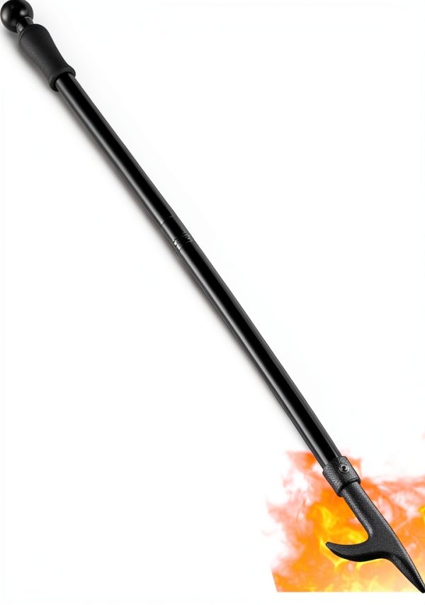 Fireplace Poker Stainless Steel Black Finish BsBsBest-0