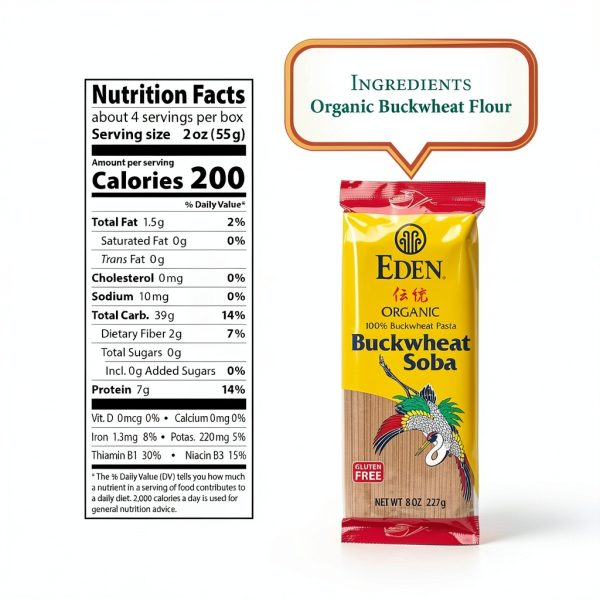 Eden Buckwheat Soba Noodles Low Sodium 24oz-1