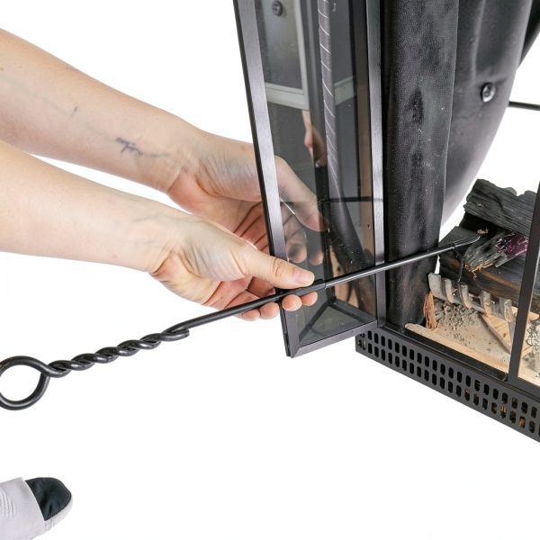 CKLT Fireplace Poker 26in Manganese Steel Wood Burning-5