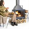 Fireplace Poker Blower MorningRo Steel Modern Fire Pit Tool-4