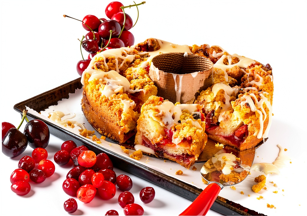 Unboxing O&H Danish Bakery Christmas coffee cake gift on a festive kitchen counter