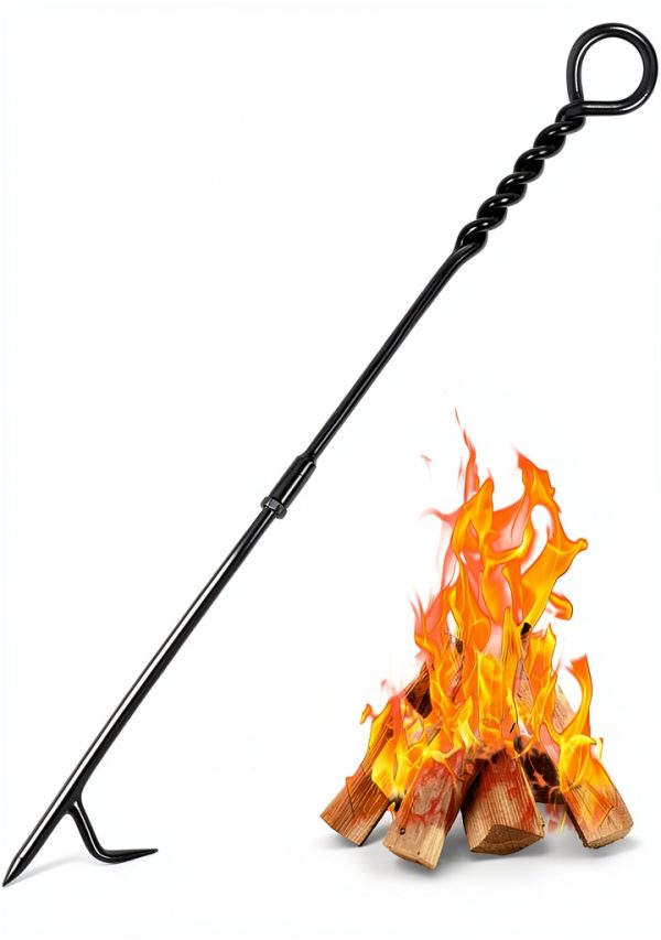 CKLT Fireplace Poker 26in Manganese Steel Wood Burning-0