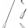 Fireplace Poker Iron Chrome GANAZONO Fire Pit Accessories-3
