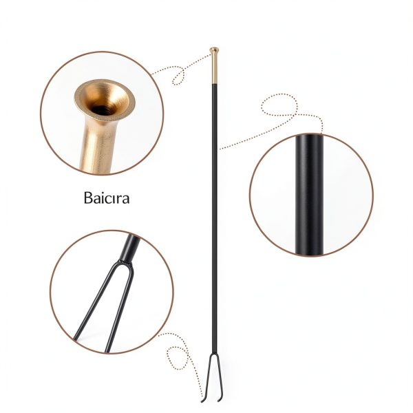 Fireplace Poker Blower MorningRo Steel Modern Fire Pit Tool-2