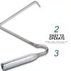 Fireplace Poker Iron Chrome GANAZONO Fire Pit Accessories-7