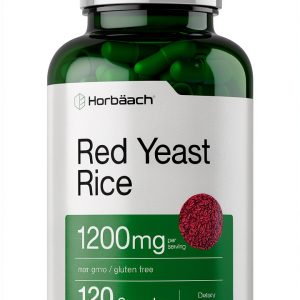 Horbaach Red Yeast Rice Capsules CL681 1200mg Gluten Free Non GMO-0