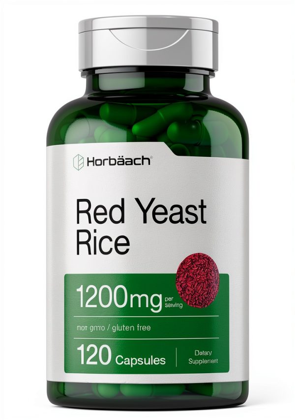 Horbaach Red Yeast Rice Capsules CL681 1200mg Gluten Free Non GMO-0