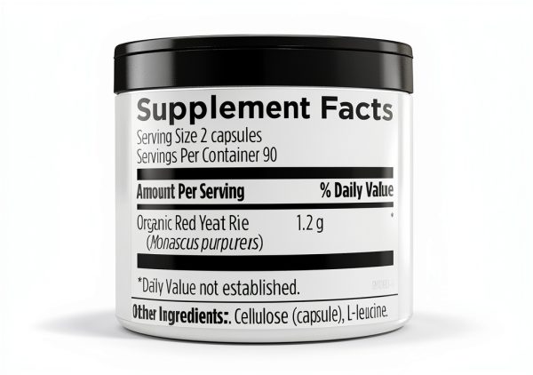 Red Yeast Rice 1200mg Organic Supplement by Designs for Health-2