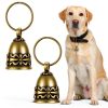 Copper Collar Bells 2Pcs Vintage Brass for Small Pets, Tag Compatible-1