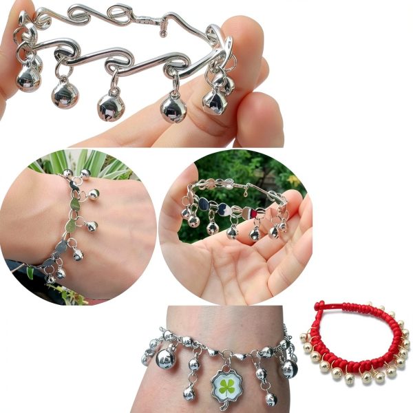 GCA Pet Dogs and Cats Collar Bells,Pet Collar Accessories,1/2-Inch, Silver（3 Sets ）-2