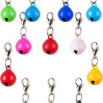 14 Pack Pet Bells for Dog Cat, Charms Colourful Pet Small Bells with Clasps, Round Bell with Loud Crisp Sound, Bell Pets Collar Accessories for Collars Stainless Steel Keychain for Pets-0