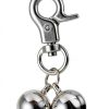 Bremorou Bell For Dog Collar 2 Pack Silver Stainless Steel Charm-1