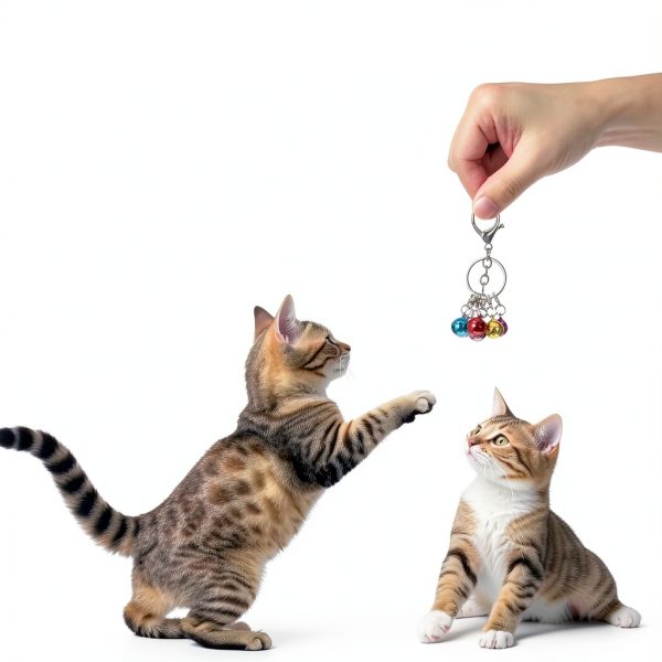 Cat Collar Bell Qulkws 9-Piece Colorful Set with Key Rings-4