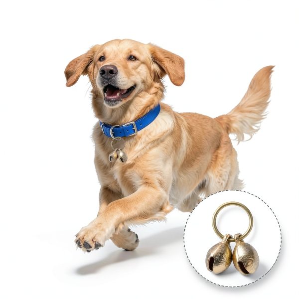 Copper Bell for Dog Collar 8 Pcs Extra Loud Brass Bells by MBAIYO-3