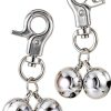 Bremorou Bell For Dog Collar 2 Pack Silver Stainless Steel Charm-0