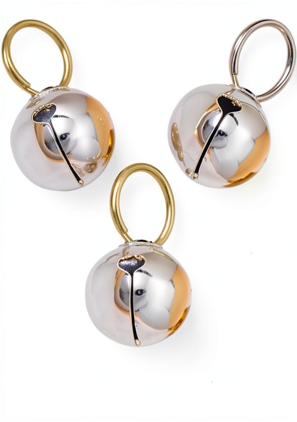 GCA Pet Dogs and Cats Collar Bells,Pet Collar Accessories,1/2-Inch, Silver（3 Sets ）-0