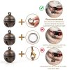 3 Pcs Dog Bells for Pet Tracking Extra Loud Cat Dog Collar Vintage Copper Bells with Quick Clips Anti Lost Training Pets Pendant Accessories Anti Theft Bell for Little Dogs Cats-3