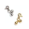 2 Pack Bell for Dog Collars, Cat Collar Bells, Pet Training Collar Charm with Heavy Duty Snap Clips, Pet Pendant Accessories, Pets Bell for Dogs and Cats, Christmas Gift (Gold, Silver)-2