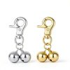 2 Pack Bell for Dog Collars, Cat Collar Bells, Pet Training Collar Charm with Heavy Duty Snap Clips, Pet Pendant Accessories, Pets Bell for Dogs and Cats, Christmas Gift (Gold, Silver)-1