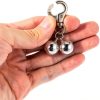 Bremorou Bell For Dog Collar 2 Pack Silver Stainless Steel Charm-2