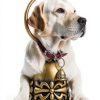 Copper Collar Bells 2Pcs Vintage Brass for Small Pets, Tag Compatible-2