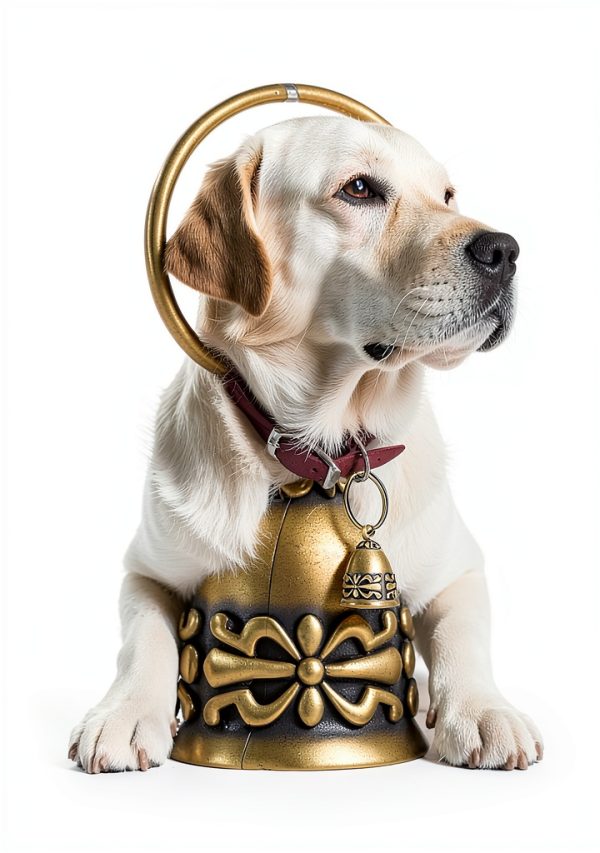 Copper Collar Bells 2Pcs Vintage Brass for Small Pets, Tag Compatible-2