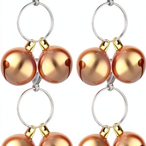 Double Bells for Dog Collar, 4 PCS Stainless Steel Cat Bells Mini Cat Bell Loud Anti-Lost Gold Bell for Cats Collars Gold Pet Pendant Accessories forr Training Dogs-Bell-0