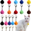 20PCS Pet Bells for Dog Cat Collar, Metal Round Cat Bell Collar with Clasps, Charm Pet Pendant Accessories Christmas Decoration Jingle Bell(Colourful)-0
