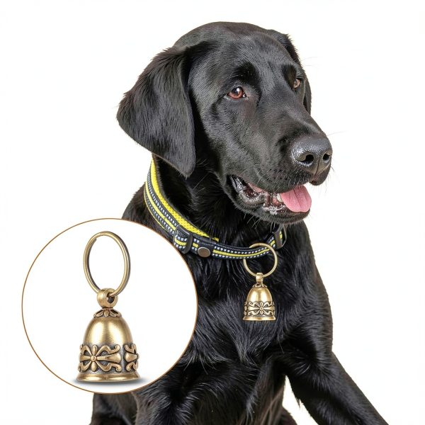 Copper Collar Bells 2Pcs Vintage Brass for Small Pets, Tag Compatible-7