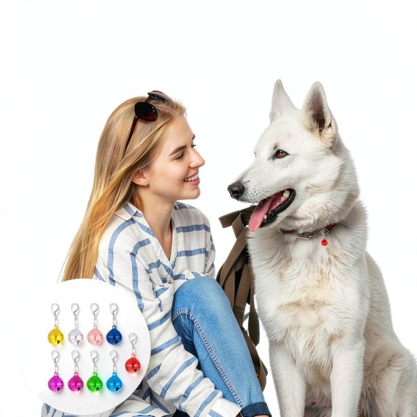 Cat Collar Bell Qulkws 9-Piece Colorful Set with Key Rings-6