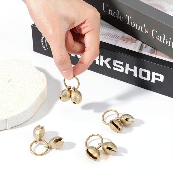 Copper Bell for Dog Collar 8 Pcs Extra Loud Brass Bells by MBAIYO-5