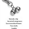 Bremorou Bell For Dog Collar 2 Pack Silver Stainless Steel Charm-4