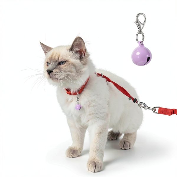 28Pcs Pet Bells for Dog Cat Collar Colourful Pet Small Bells with Clasps Dog Cat Collar Charms Pets Pendant Accessories Stainless Steel Keychain Loud Crisp Sound for Animal Christmas Decoration-2