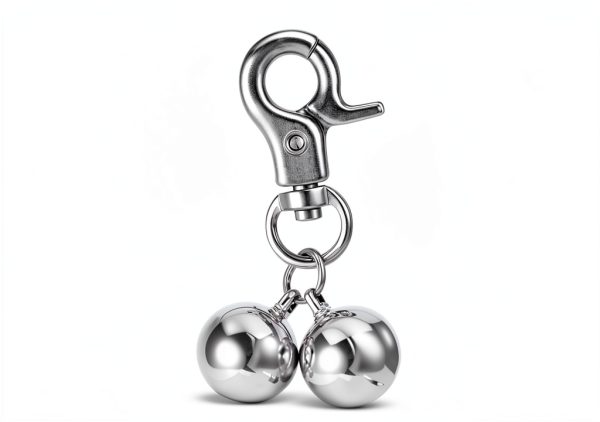 Bremorou Bell For Dog Collar 2 Pack Silver Stainless Steel Charm-3