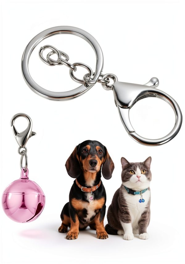 Cat Collar Bell Kerros 9 Pack Small Dog & Puppy Collar Bells Keychain-1