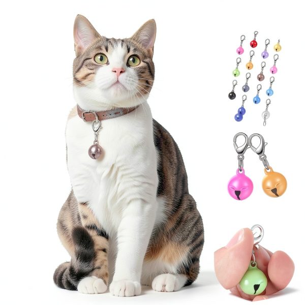 Pet Bell 14pcs Collar Charms by Larrel Small Dog Cat Bell Set Colorful-2