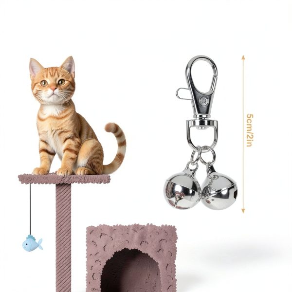 Mini Dog Collar Bells JJUNW Silver Accessory 2 Pack Loud Charms-1