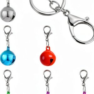 Cat Collar Bell Kerros 9 Pack Small Dog & Puppy Collar Bells Keychain-0