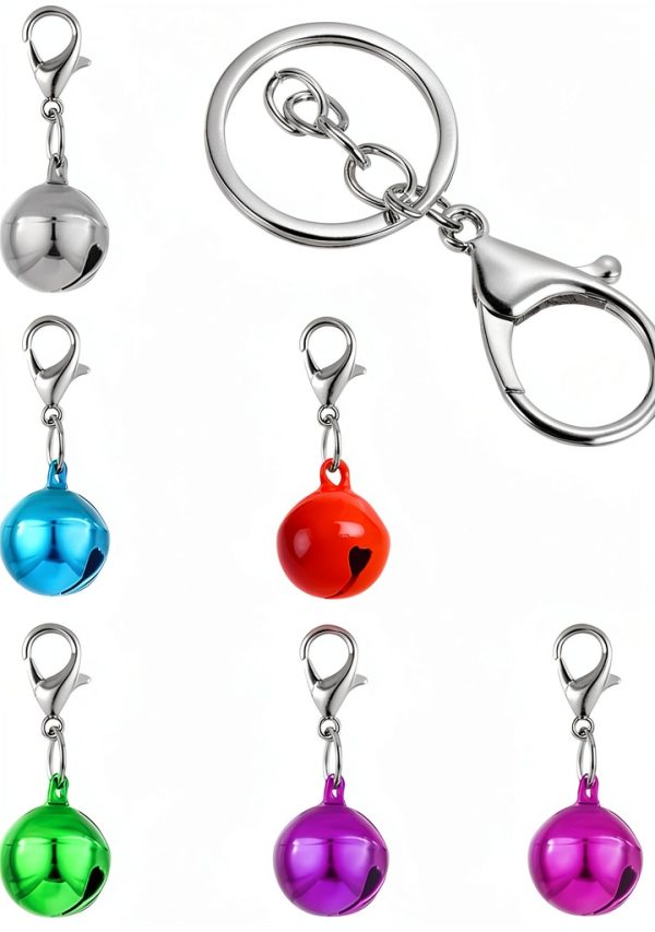 Cat Collar Bell Kerros 9 Pack Small Dog & Puppy Collar Bells Keychain-0
