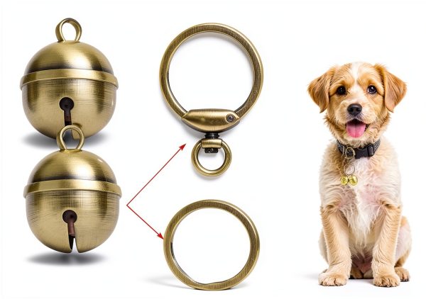 Copper Dog Bells Morn Light Glossy Bronze Quick‑Release Collar-1