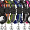 Reflective Cat Collar AirTag Holders Bemix Pets Breakaway Nylon Set 6-5