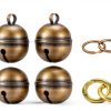 Dog Bells for Pet Tracking 4 Loud Copper Bells with Quick Clips Chyobo-3