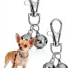 Mini Dog Collar Bells JJUNW Silver Accessory 2 Pack Loud Charms-0