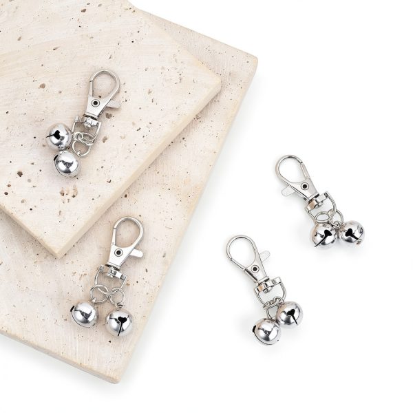 Mini Dog Collar Bells JJUNW 4 Pcs Silver Pet Pendant for Training-6