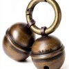 Dog Bells for Pet Tracking 4 Loud Copper Bells with Quick Clips Chyobo-1