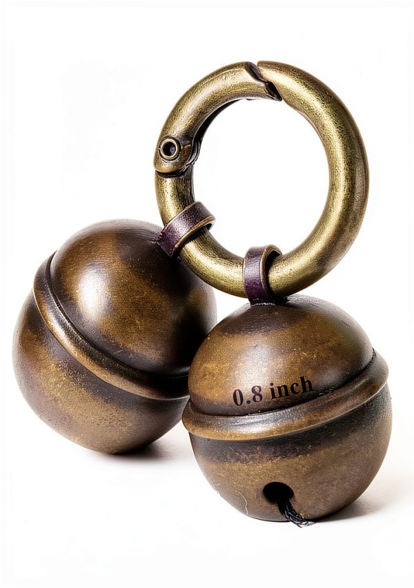 Dog Bells for Pet Tracking 4 Loud Copper Bells with Quick Clips Chyobo-1