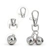 Mini Dog Collar Bells JJUNW Silver Accessory 2 Pack Loud Charms-2