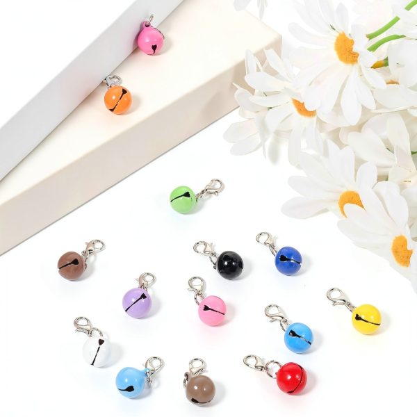 Pet Bell 14pcs Collar Charms by Larrel Small Dog Cat Bell Set Colorful-6