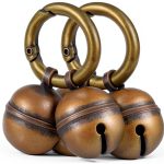 Dog Bells for Pet Tracking 4 Loud Copper Bells with Quick Clips Chyobo-0